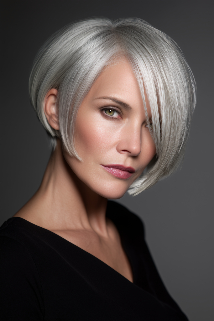 Asymmetrical Bob with Longer Front
