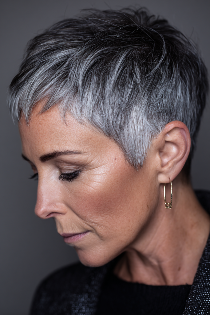 Classic Pixie with Silver Highlights