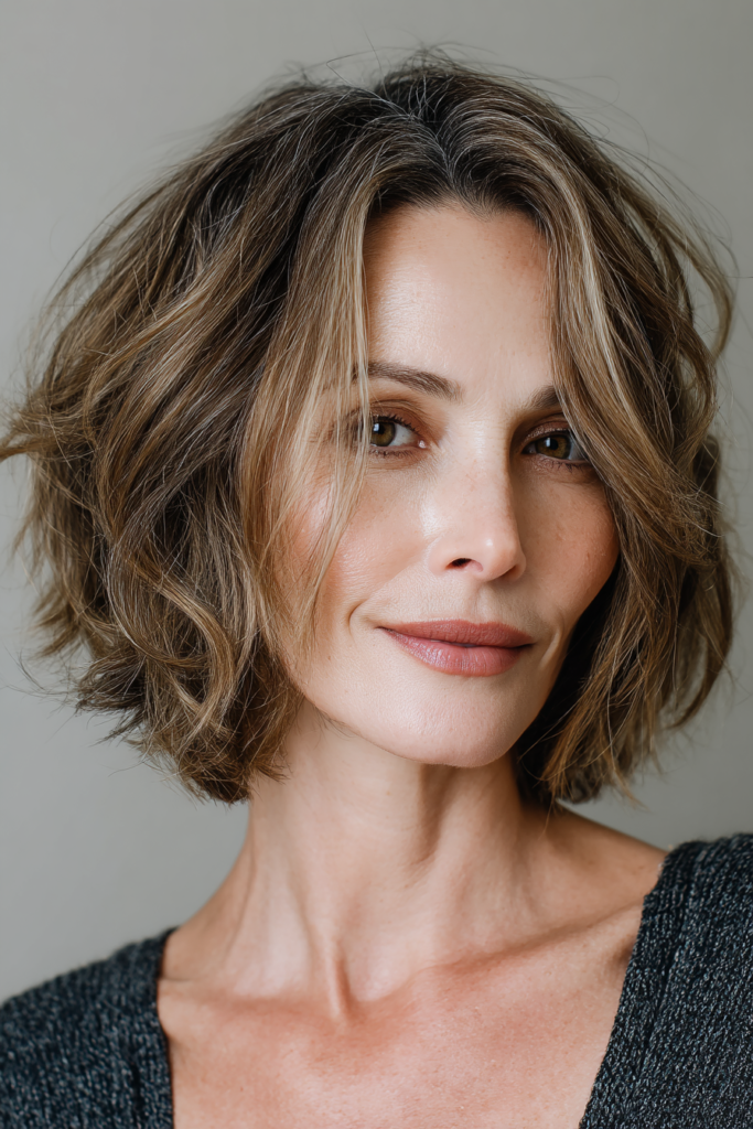 Medium Shattered Layers with Side Part