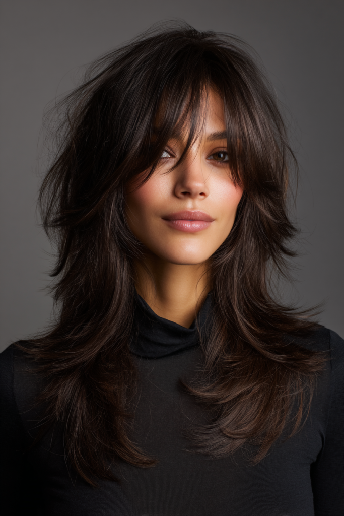 Modern Shag with Curtain Bangs