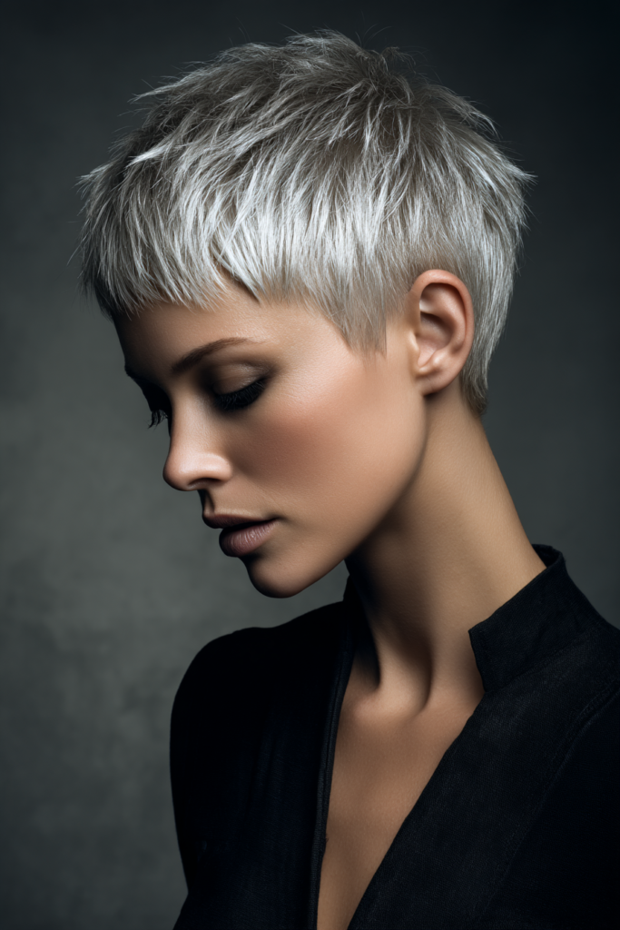 Textured Crop with Silver Temples