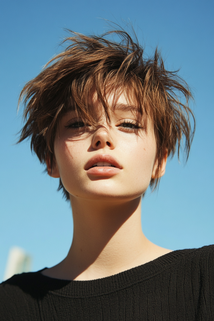 Shaggy Pixie with Highlights