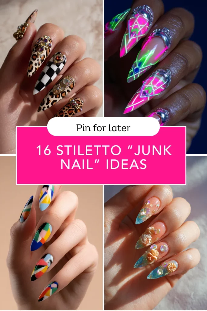16 Stiletto “Junk Nail” Ideas