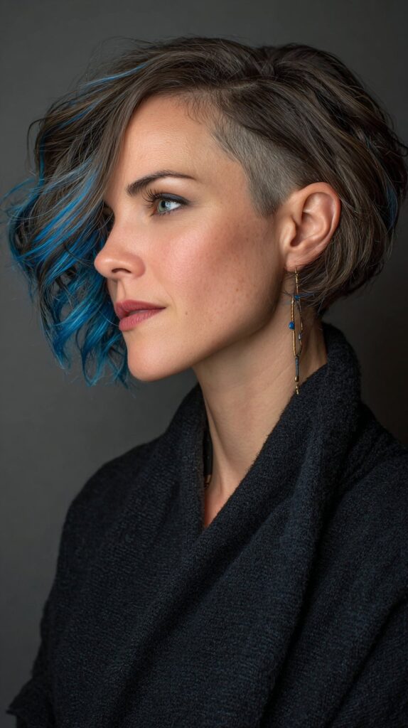 Asymmetrical Bob with Shaved Side