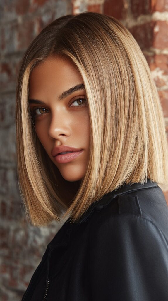 Blunt Lob with Center Part