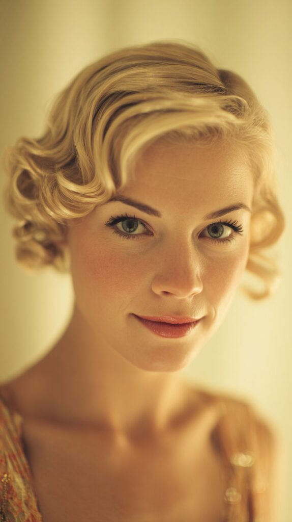 Brushed‑Out Fingerwave Crop