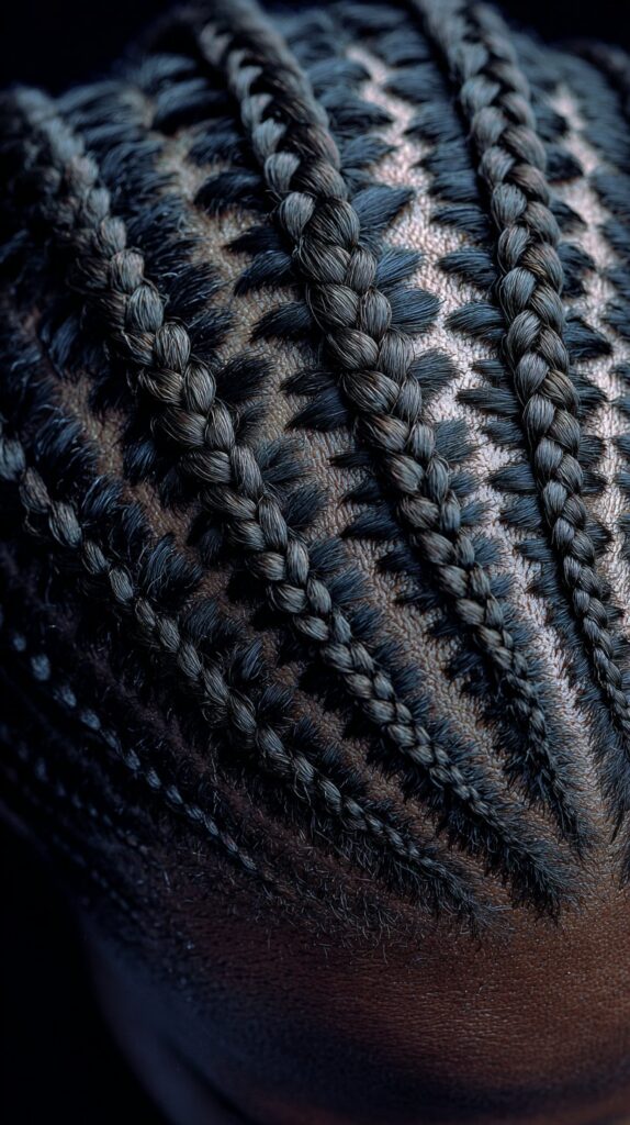 Cornrow Braids with Designs