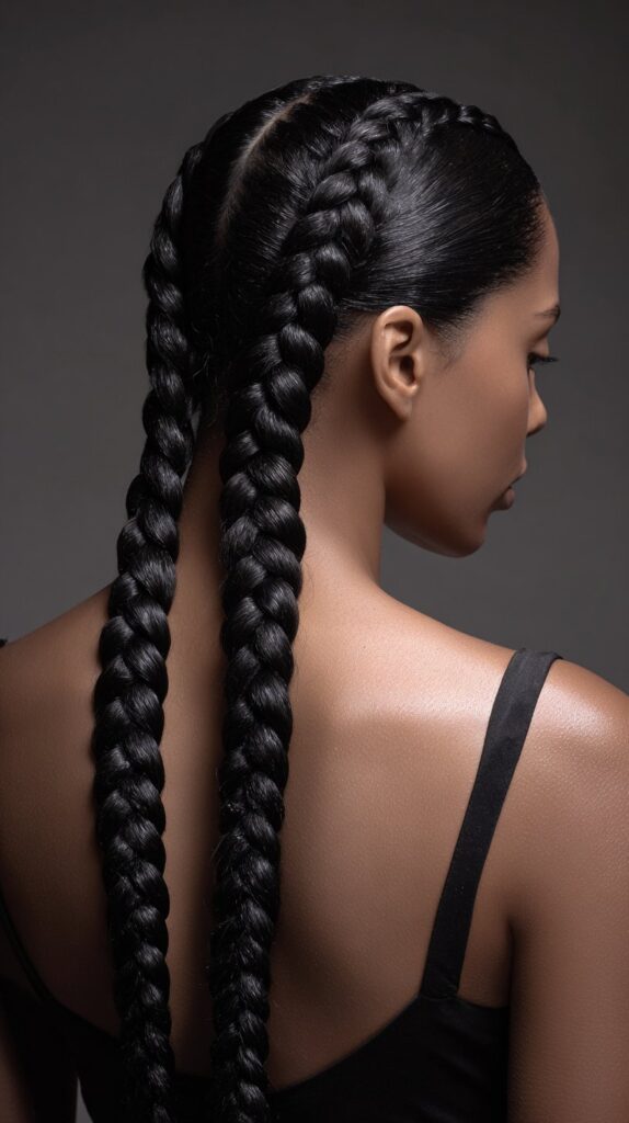 Feed‑In Goddess Braids