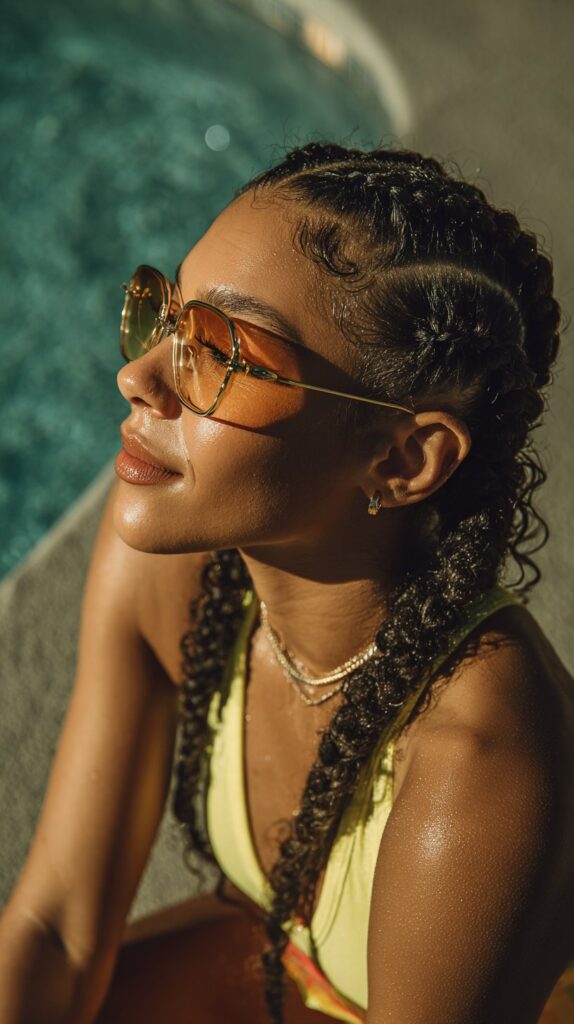 Fulani‑Inspired Lemonade Braids with Curly Ends