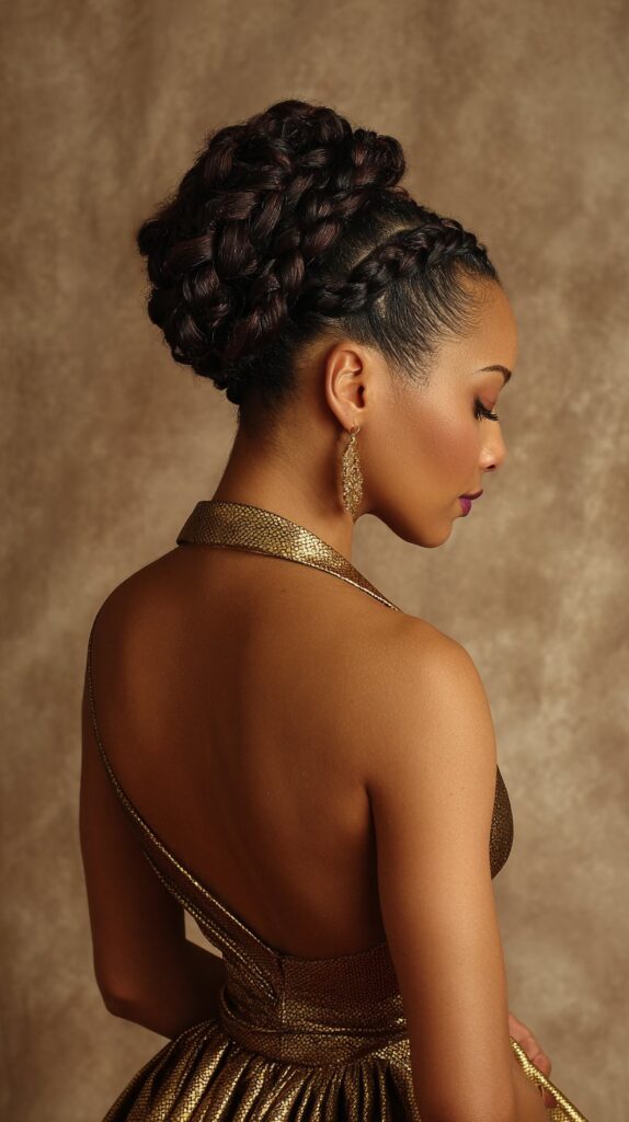 Goddess Braids with Curly Updo