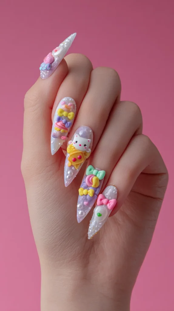 Kawaii Overload Stiletto Junk Nails