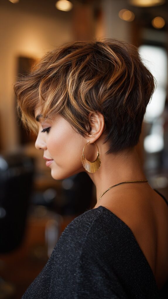 Layered Pixie for Thick Hair