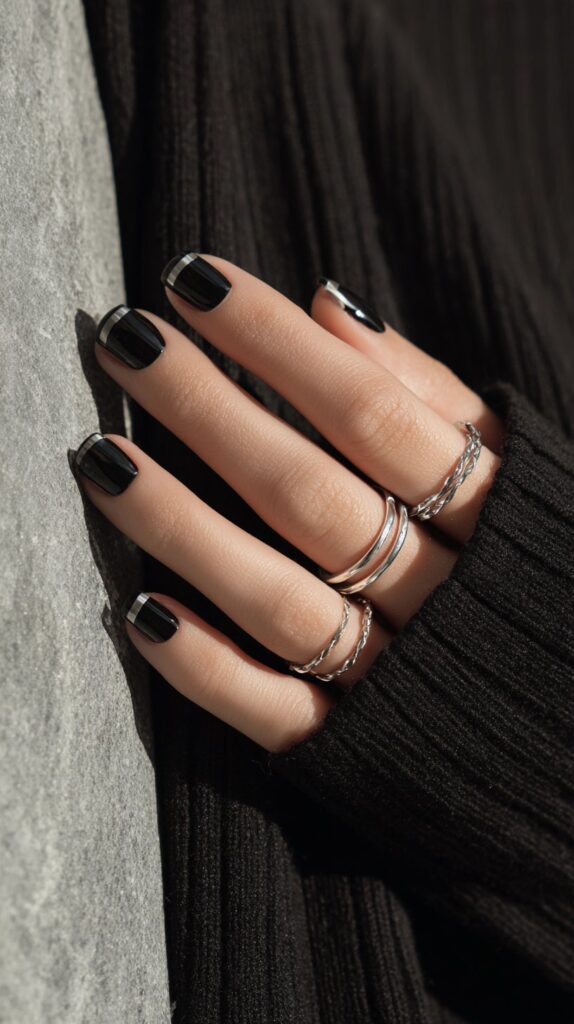 Matte Black with Glossy Tips