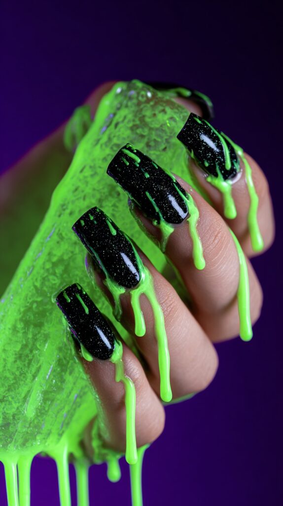Neon Slime Drip Design