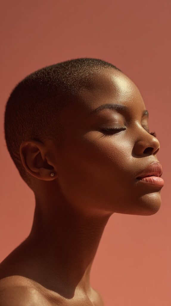 Soft Rounded Bald Fade