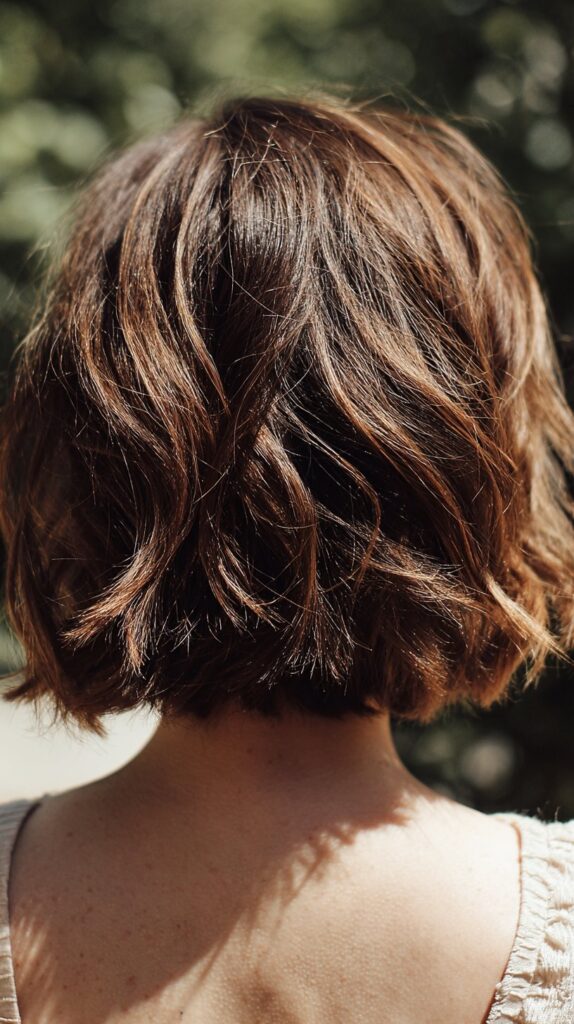 Textured Chin‑Length Bob