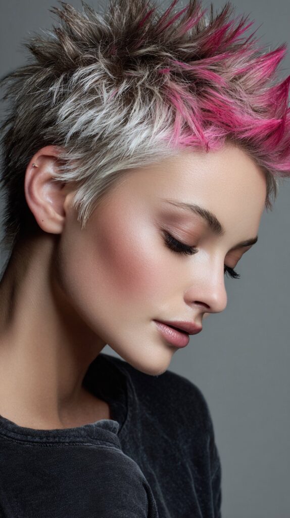 Two‑Tone Spiky Pixie