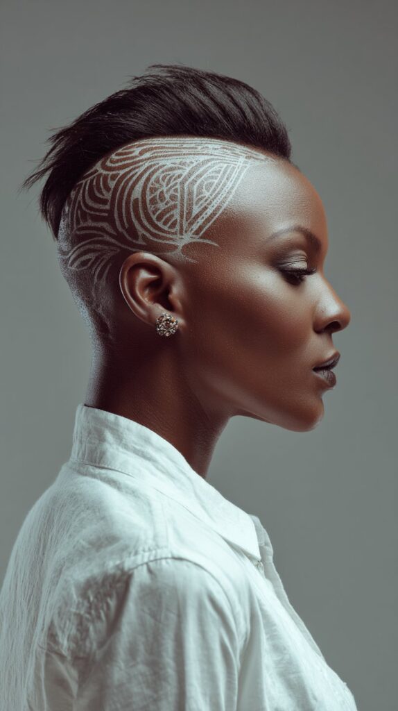 Undercut Bald Fade with Designs
