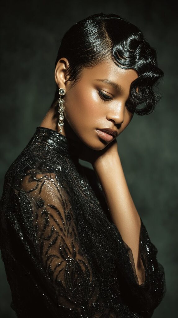 Wet‑Look Fingerwave Crop