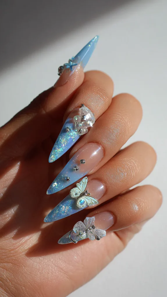 Y2K Nostalgia Stiletto Junk Nails