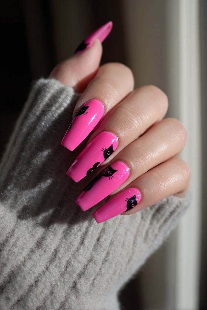 Barbie Pink with Black Cats