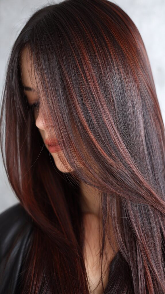Dark Brown with Cherry Undertones