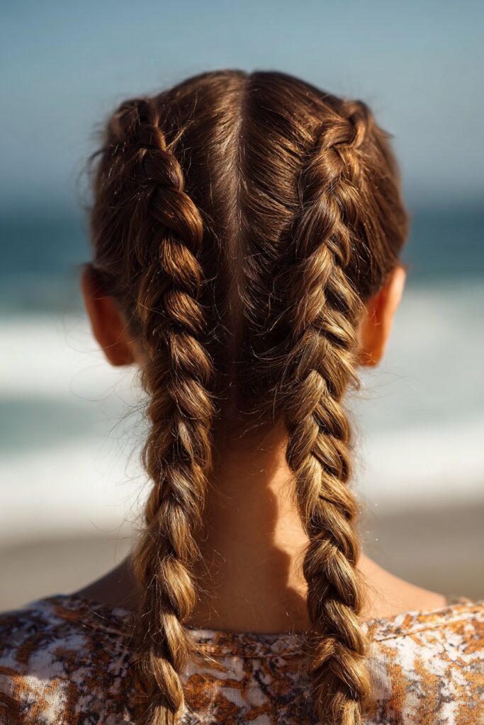 Double French Braids
