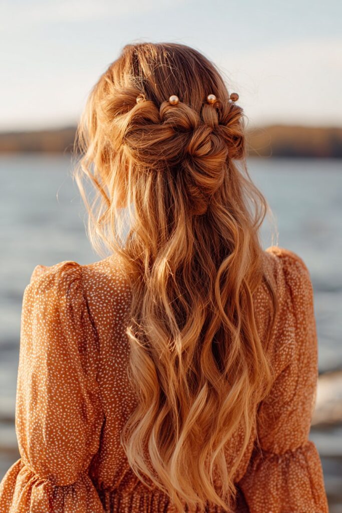 Half-Up Bubble Ponytail