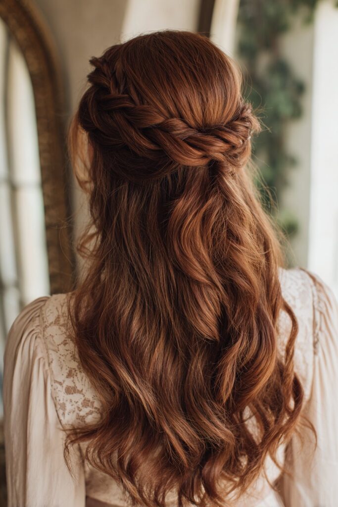 Half-Up Crown Braid