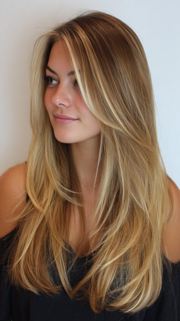 Honey Blonde Money Piece