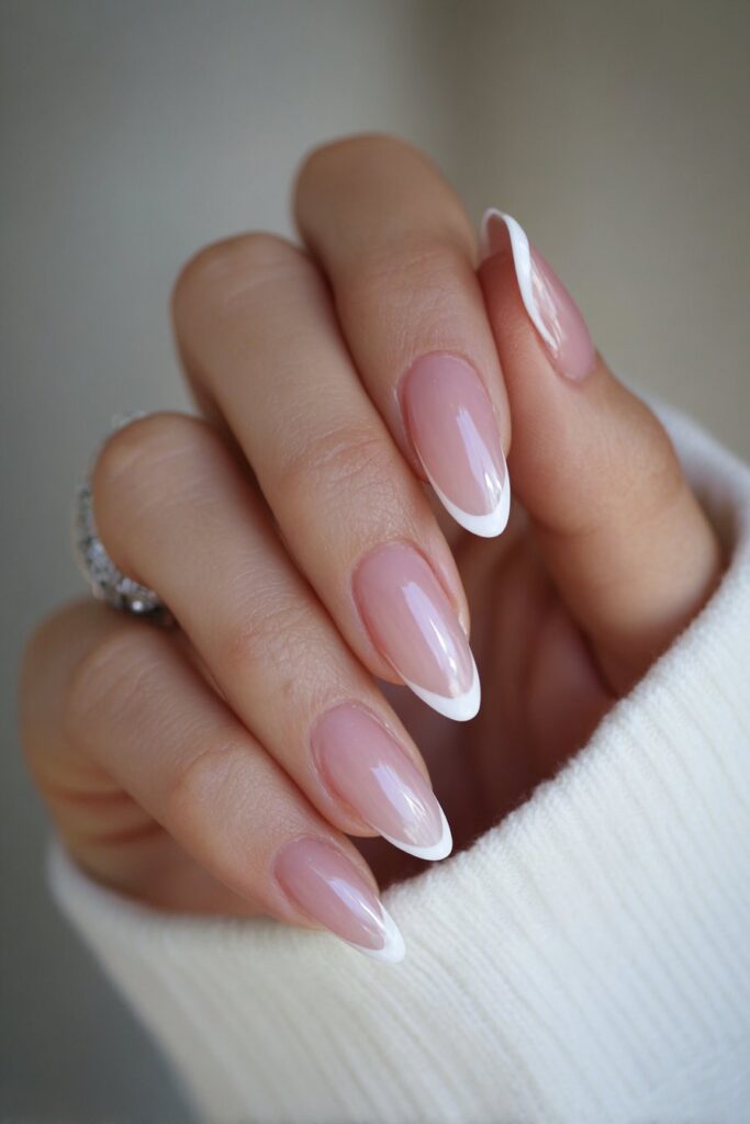 Minimalist French Almond Tips