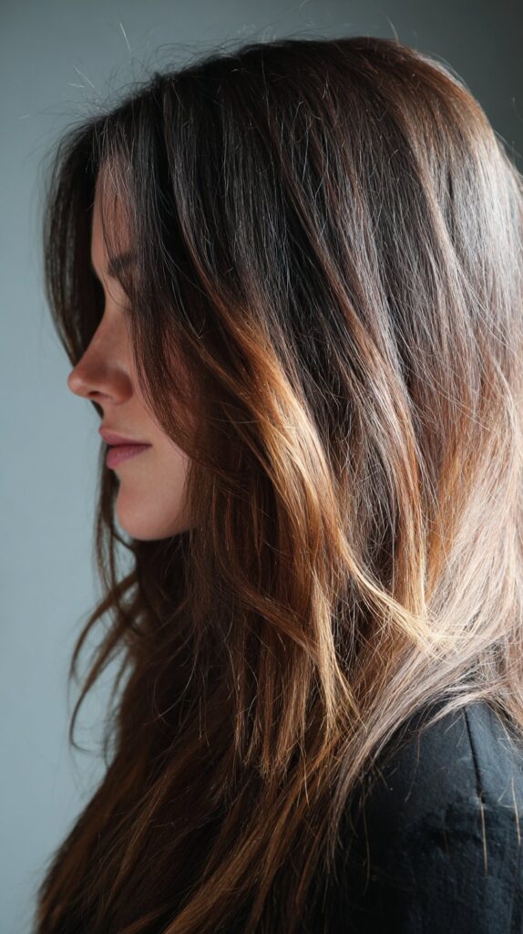 Mocha Brown with Face-Framing Highlights