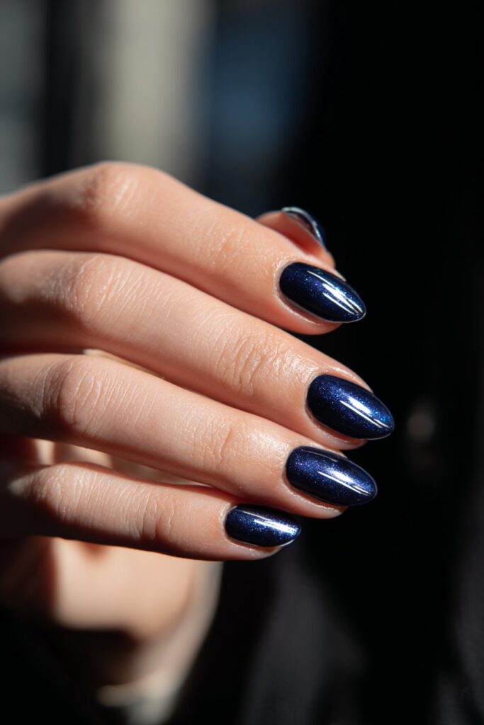 Navy Blue With Silver Accents