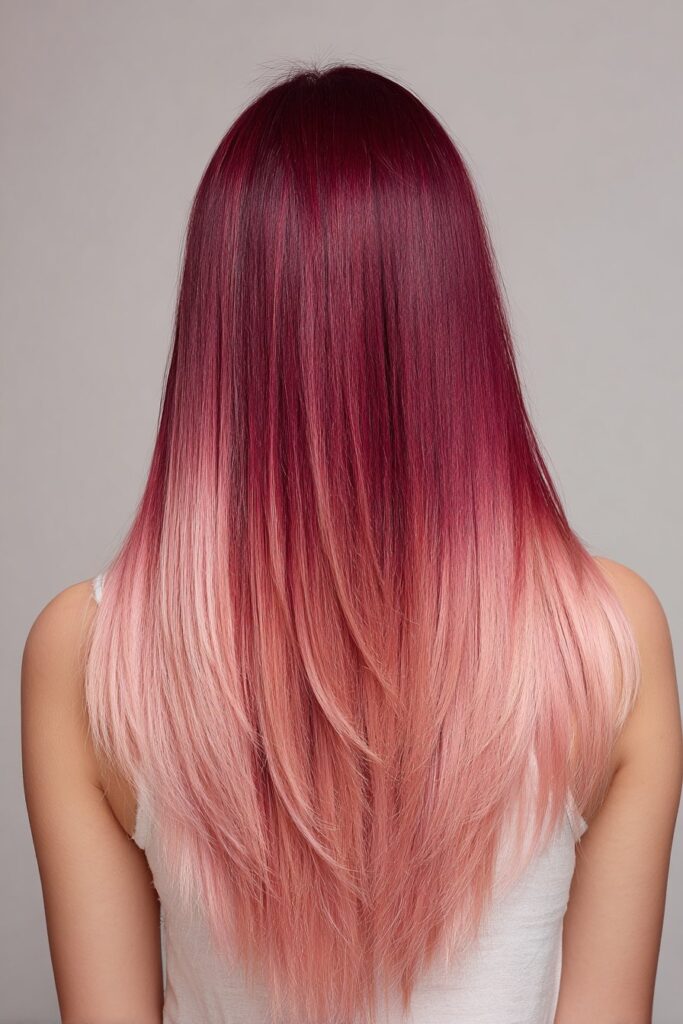 Raspberry Roots with Pastel Ends