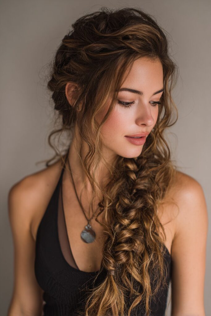 Side-Swept Fishtail Braid