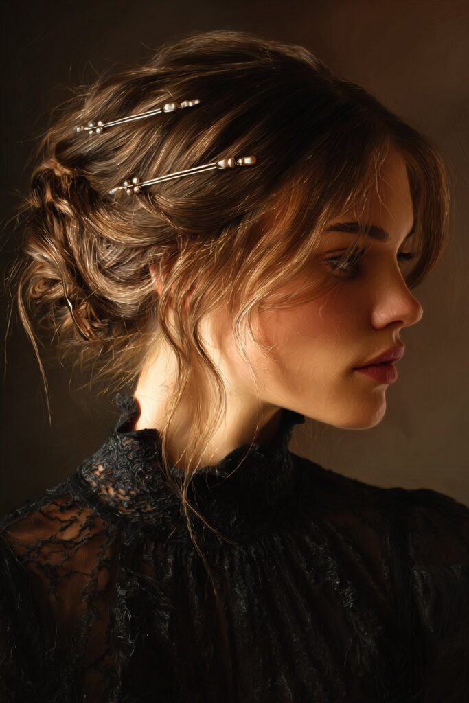 Side-Swept Waves with Bobby Pins