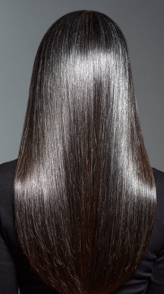 Silver Highlights on Natural Black Hair