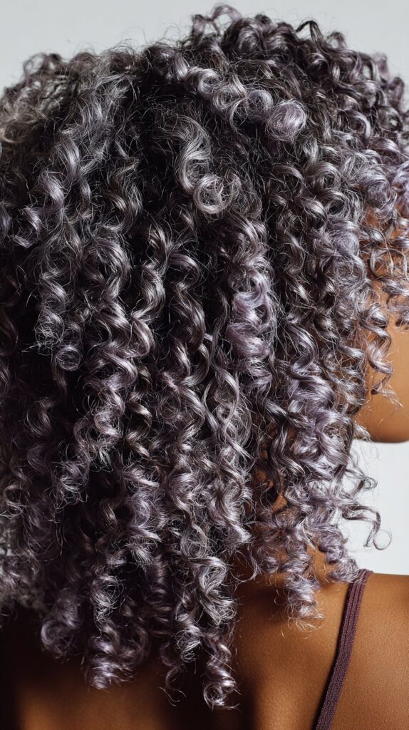Silver-Lavender Curls