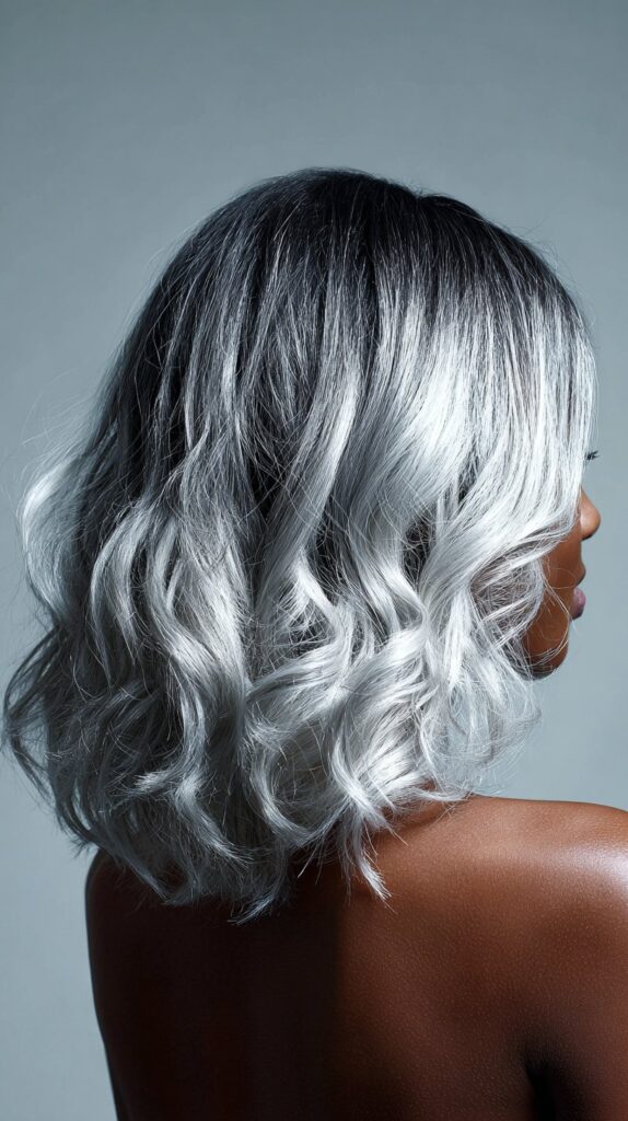 Silver Ombré Waves