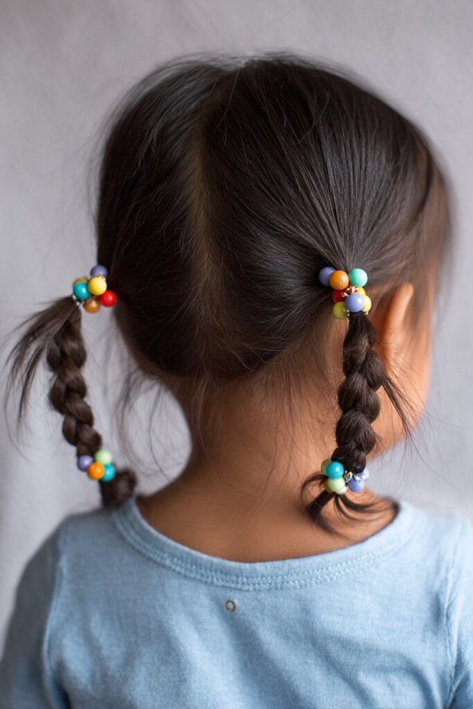 Simple Beaded Pigtails