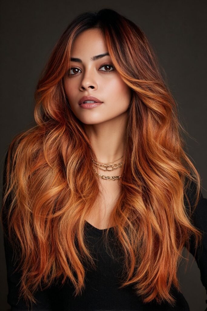 Sunset Balayage with Black Roots
