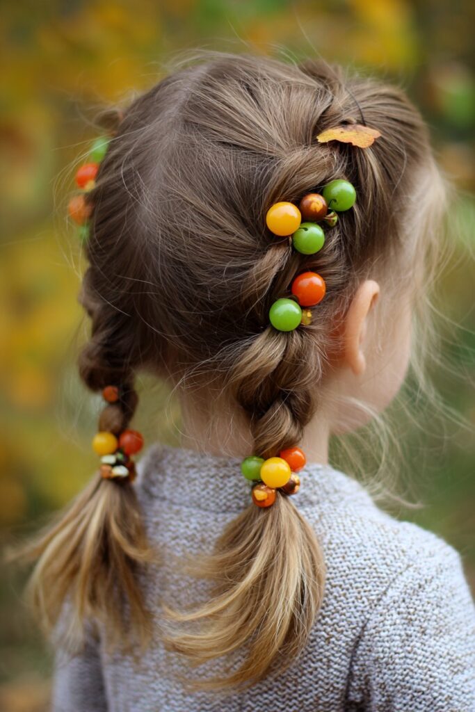 Toddler Beaded Bubble Braids