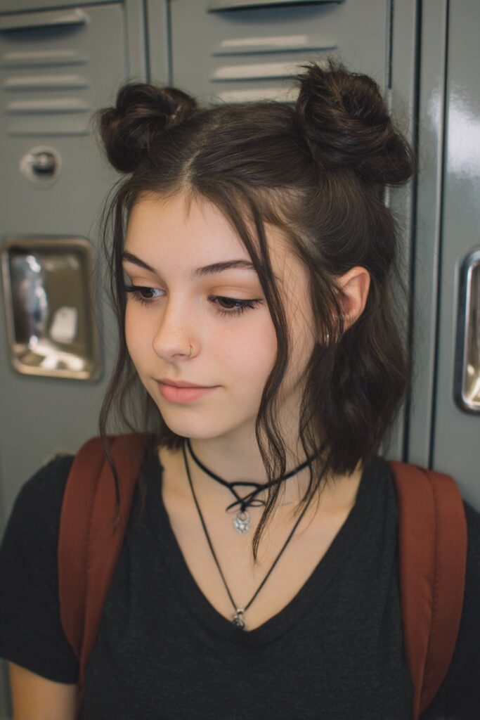 Twisted Space Buns