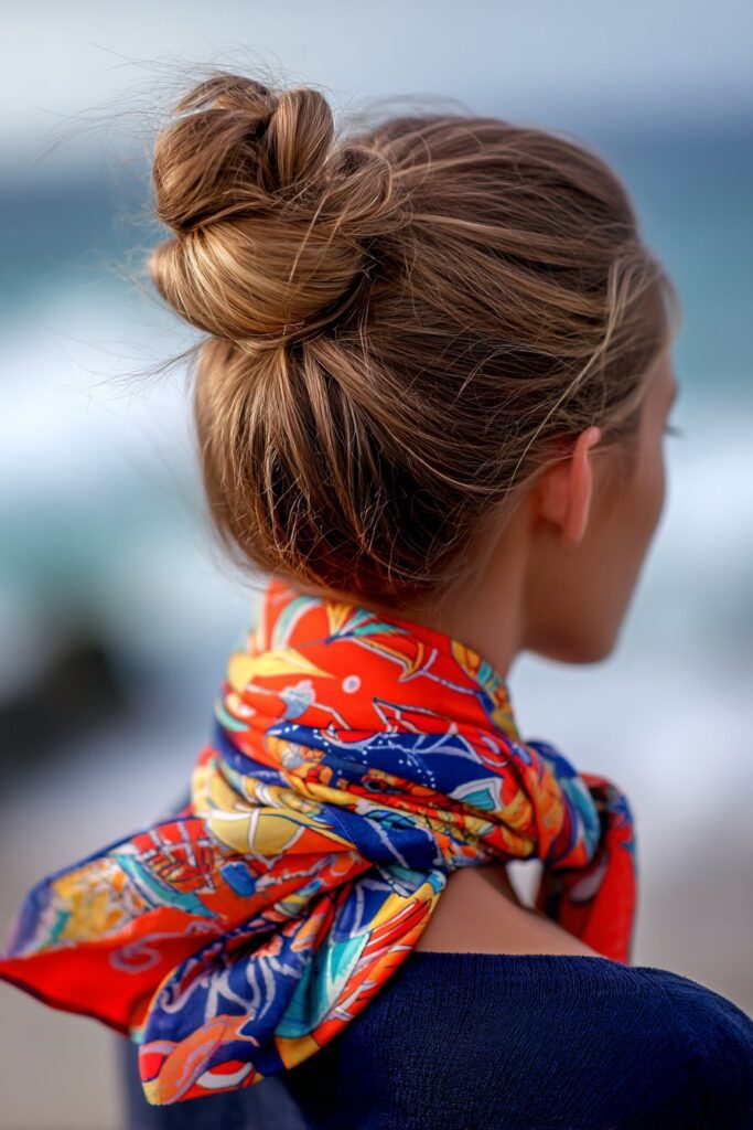 Twisted Topknot with Headscarf