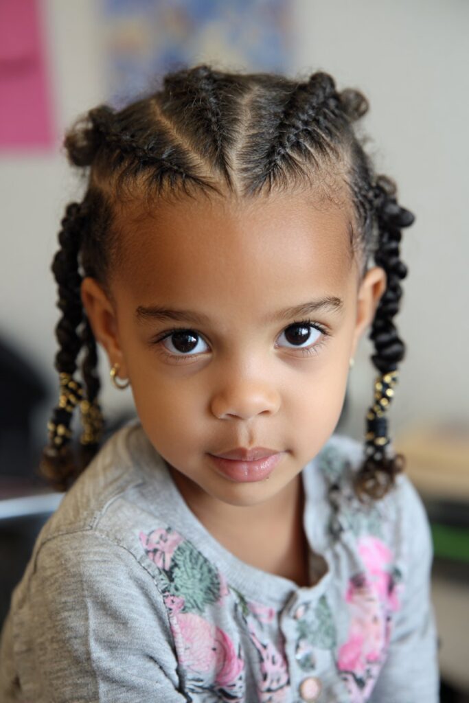 Zigzag Part with Beaded Ends