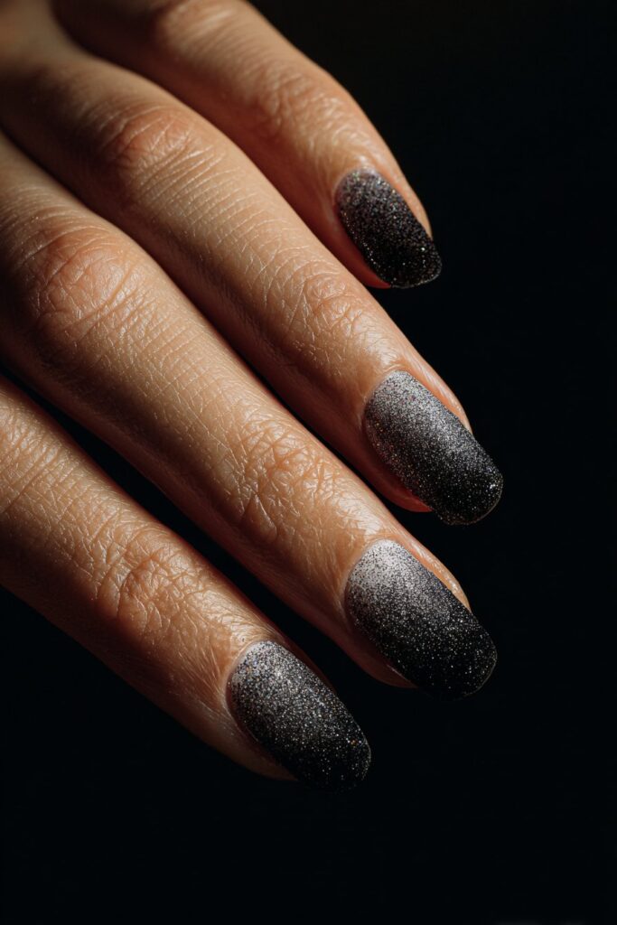 Black Glitter Ombré