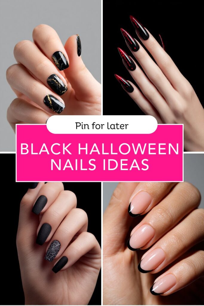 Black Halloween Nails Ideas