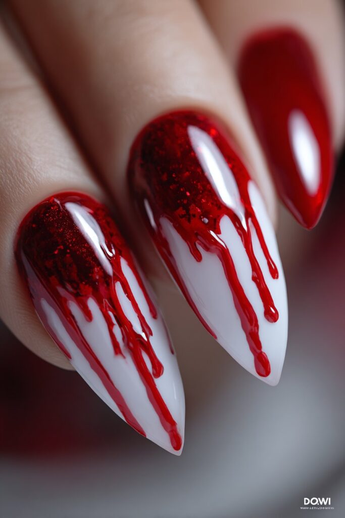 Blood Drip Nails