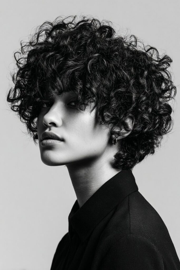 Curly Bowl Cut