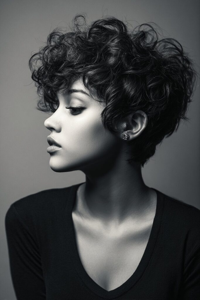 Curly Pixie Cut